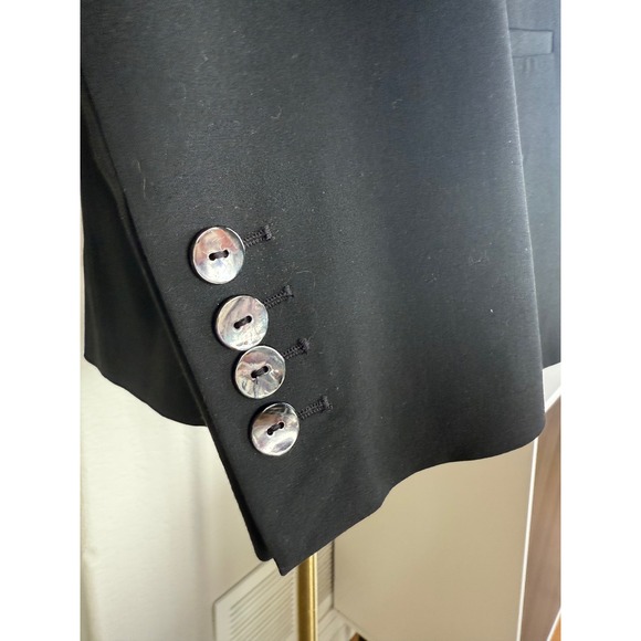 Chicos Size 2 L/12 Womens Black Blazer Jacket Lined Tailored Professional Career - Picture 5 of 11
